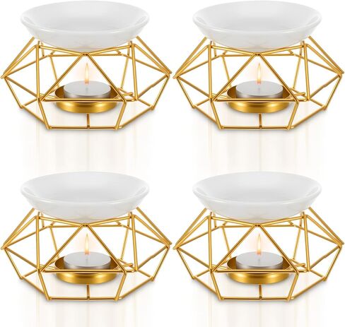 4 Pcs Romantic Essential Oil Burner Black Metal Wax Melt Bird Nest Style Tealight Wax Warmer Delicate Tealight Candle Holder Candle Tart Burne Home Wedding Decoration in Saudi Arabia