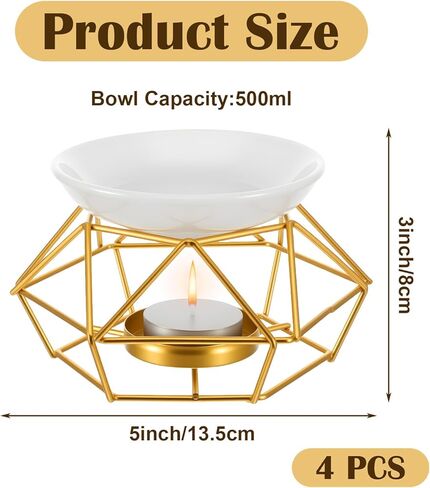 4 Pcs Romantic Essential Oil Burner Black Metal Wax Melt Bird Nest Style Tealight Wax Warmer Delicate Tealight Candle Holder Candle Tart Burne Home Wedding Decoration in Saudi Arabia
