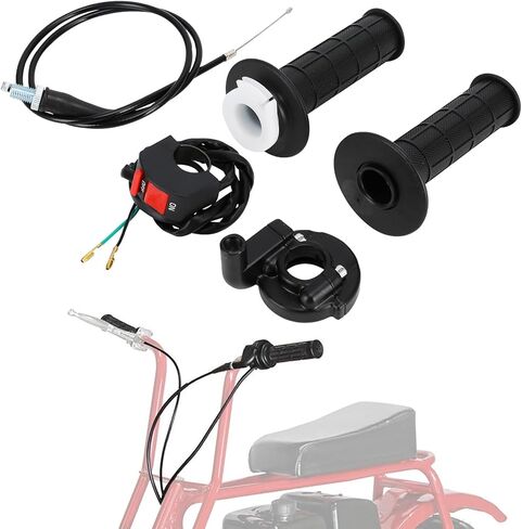 7/8" 22mm Twist Throttle for Mini Bike Pit Bike, Throttle Accelerator Handle Grips + Cable + Kill On/Off Switch Set for 100cc 200cc Mini Bike 50cc 110cc 125cc 150cc 250cc ATV Dirt Bike Pocket in Saudi Arabia