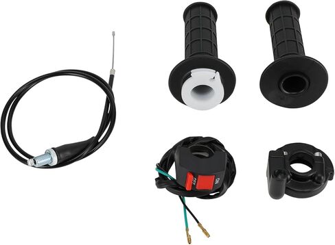 7/8" 22mm Twist Throttle for Mini Bike Pit Bike, Throttle Accelerator Handle Grips + Cable + Kill On/Off Switch Set for 100cc 200cc Mini Bike 50cc 110cc 125cc 150cc 250cc ATV Dirt Bike Pocket in Saudi Arabia