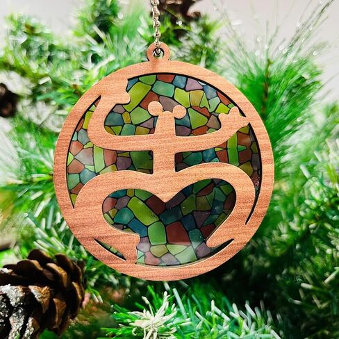 Taino Sol Car Charm Hanging Accessories, Puerto Rico Symbol Suncatcher Christmas Ornaments for Tree, Colorful Boricua Ornament, Unique Birthday Gifts for Family, Boss, Puerto Rican, Housewarming in Kuwait