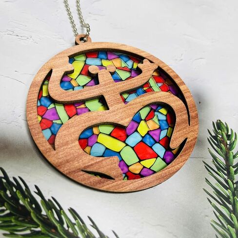 Taino Sol Car Charm Hanging Accessories, Puerto Rico Symbol Suncatcher Christmas Ornaments for Tree, Colorful Boricua Ornament, Unique Birthday Gifts for Family, Boss, Puerto Rican, Housewarming in Kuwait