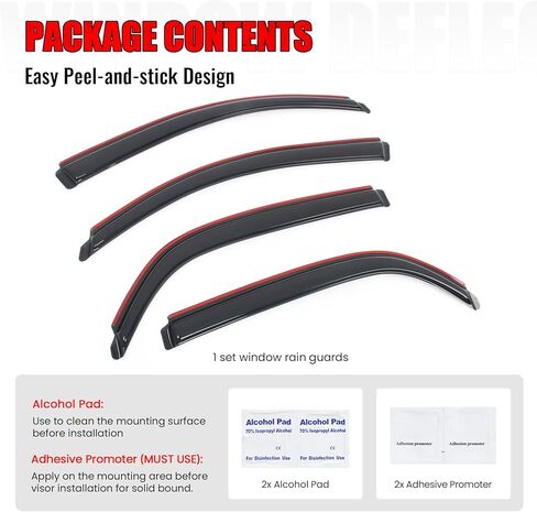 IKON MOTORSPORTS in Channel Window Visors Compatible with 2005-2009 Chevy Equinox & 2006-2009 Pontiac Torrent, Slim Style Acrylic Smoke Rain Guards, Side Window Wind Deflectors 4PCS in Saudi Arabia