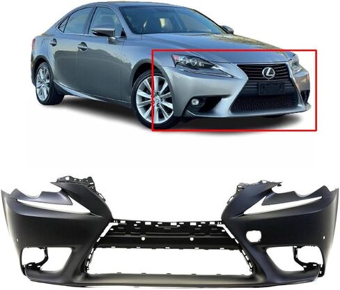 FitParts Compatible With Front Bumper Cover 2014 2015 2016 Lexus IS250/350 Sedan 14 15 16. New, Primed & Ready for Paint. W/Park Holes. LX1000263 521195E913 in Saudi Arabia