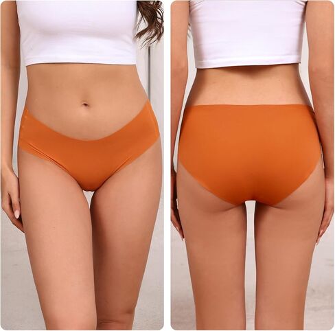 Seamless Mid Waist Underwear No Show Panties Breathable Stretch Hipster Briefs Full Coverage Multipack 6-Pack in Saudi Arabia