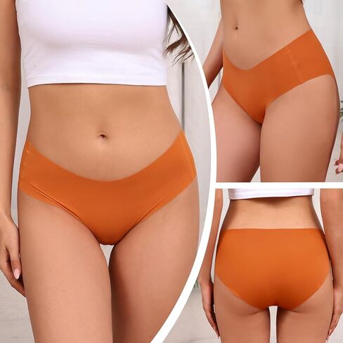 Seamless Mid Waist Underwear No Show Panties Breathable Stretch Hipster Briefs Full Coverage Multipack 6-Pack in Saudi Arabia