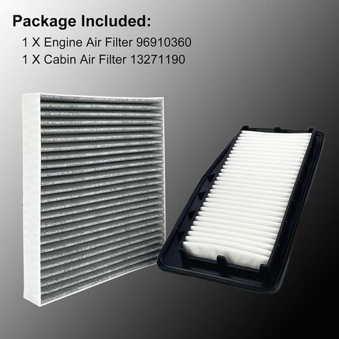 96910360 Engine Air Filter and 13271190 Cabin Air Filter Set Fit For 2013-2015 Chevy Spark L4 1.2L in Kuwait