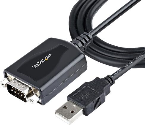 ستارتيك. كيبل محول USB الى RS232 تسلسلي DB9 بطول 1 قدم من كوم مع خاصية الاحتفاظ بكوم - محول USB الى VGA يصل الى 920 كيلو بايت في الثانية (ICUSB232PRO) اسود in Kuwait
