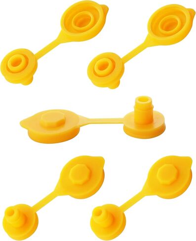 Gas Can Vents for Plastic Gas Cans,Car Accessories Can Vent Cap,Fuel Tank Caps,Flexible Pour Nozzle Gasket Stopper Vent Cap,Fits Various Types of Cans (5pcs Yellow Spout Caps) in Kuwait