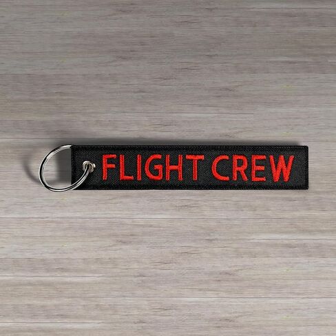 AIXEPA Flight Crew Black/Red Fabric Keychain 5.5" x 1" (3-Pack) in Saudi Arabia
