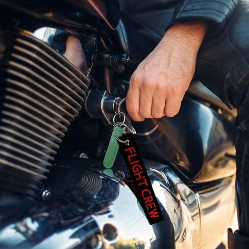 AIXEPA Flight Crew Black/Red Fabric Keychain 5.5" x 1" (3-Pack) in Saudi Arabia