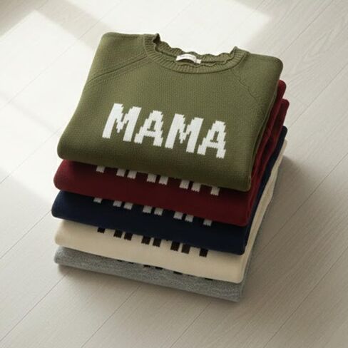 Custom Knit Sweater for Women, Personalized Name Knit Sweater with Embroidered Design, Ideal Gift for Moms, Teachers, Birthdays, Mother's Day & Special Occasions in Kuwait