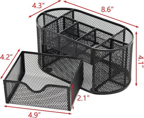 Mesh Desk Organizer, Basics Pen Holder and Desk Organizer with Compartments, Desk Accessories & Workspace Organizers for Office School Home Supplies Teacher Students in Saudi Arabia