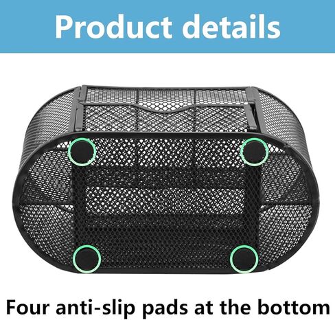 Mesh Desk Organizer, Basics Pen Holder and Desk Organizer with Compartments, Desk Accessories & Workspace Organizers for Office School Home Supplies Teacher Students in Saudi Arabia