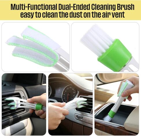 Lounsweer 4 Pcs Large Car Duster Set Microfiber Dust Cleaning Sets with Extendable Handle Exterior Duster Dashboard Detailing Brush Interior Exterior Cleaning Sets for Auto Truck Boat in Saudi Arabia