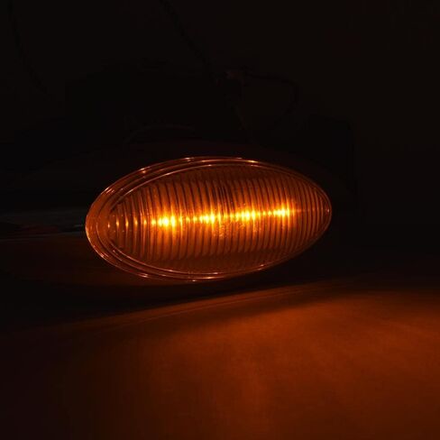 Pro LED 45583PTP 6-5/8" with 4 Amber LEDs Side Marker Light Kit with Chrome Bezel - Replaces Grote 45583-12 Volt DC in Kuwait