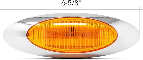Pro LED 45583PTP 6-5/8" with 4 Amber LEDs Side Marker Light Kit with Chrome Bezel - Replaces Grote 45583-12 Volt DC in Kuwait