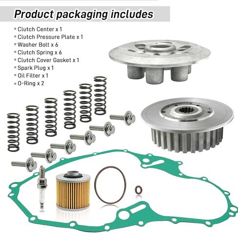 طقم حشية لوحة الضغط الداخلي والمحور الداخلي لمركز القابض متوافق مع Yamaha Raptor 700/700R 2006-2024 OEM# 1S3-16351-00-00 1S3-16371-10-00 in Saudi Arabia