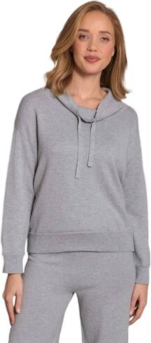 Alashan Women's Cotton Cashmere Terry Stitch Cowl Neck Pullover - Luxurious Loungewear - Makes a Great Gift in Kuwait
