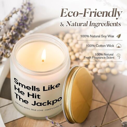 هدايا حفل الزفاف، هدية العروس لحفلات الزفاف، والخطوبة، وحفلات العزوبية، وهدايا خطوبة مضحكة للعروس، هدية يوم الزفاف للنساء صديقاتها المتزوجين حديثًا، شمعة معطرة باللافندر in Kuwait