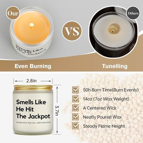 هدايا حفل الزفاف، هدية العروس لحفلات الزفاف، والخطوبة، وحفلات العزوبية، وهدايا خطوبة مضحكة للعروس، هدية يوم الزفاف للنساء صديقاتها المتزوجين حديثًا، شمعة معطرة باللافندر in Kuwait