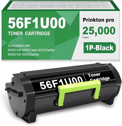 خراطيش حبر سوداء معاد تصنيعها 56F1U00 (25000 صفحة) عالية الإنتاجية متوافقة مع طابعات Lexmark 56F1U00 56F1000 56F1H00 56F1X00 لطابعات MS521 MS621 MS622 MX521 MX522 MX622 in Kuwait