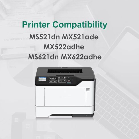 خراطيش حبر سوداء معاد تصنيعها 56F1U00 (25000 صفحة) عالية الإنتاجية متوافقة مع طابعات Lexmark 56F1U00 56F1000 56F1H00 56F1X00 لطابعات MS521 MS621 MS622 MX521 MX522 MX622 in Kuwait