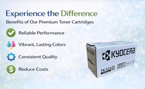 OEM for Kyocera Mita TK-5242K 1T02R70US0 Black Toner Cartridge 4,000 Pages, M5526CDW, P5026CDW in Kuwait