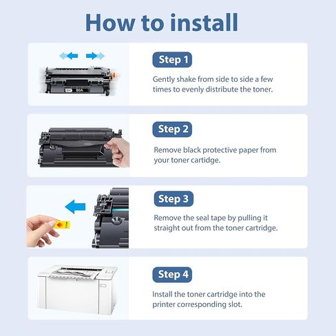 خراطيش حبر أسود 80A 2 عبوة متوافقة مع خراطيش حبر HP 80A CF280A 80X CF280X المتوافقة مع طابعة HP Laser Jet Pro 400 M401 M401a M401d M401dn M401dne M401dw M401n MFP M425dn M425dw in Kuwait