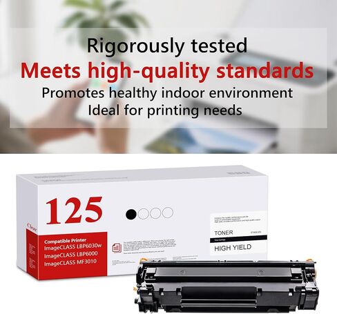 125 CRG125 Toner Cartridge Replacement for Canon 125 CRG-125 3484B001 Toner Cartridge ImageCLASS LBP6030w LBP6000 MF3010 LBP3100 Printers(1-Pack,Black) in Saudi Arabia