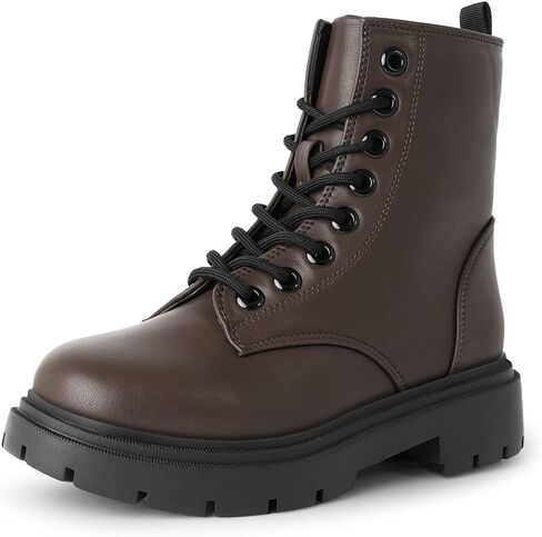 J. Adams Harley Combat Boot - Casual Outdoors Slip On Lace Up Ankle Bootie in Kuwait