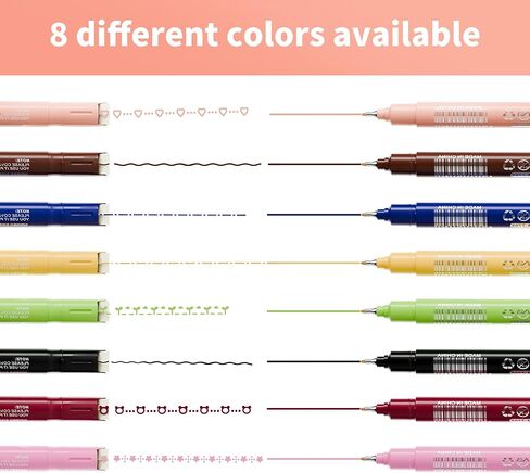 8 قطع قلم تحديد منحني لألوان التمييز اللطيفة، علامات تمييز ذات طرف مزدوج، علامات يومية لا تنزف، ألوان متنوعة لخطوط رفيعة بـ 8 ألوان، مجموعة أقلام تحديد ملونة للوازم المكتبية اللطيفة in Kuwait