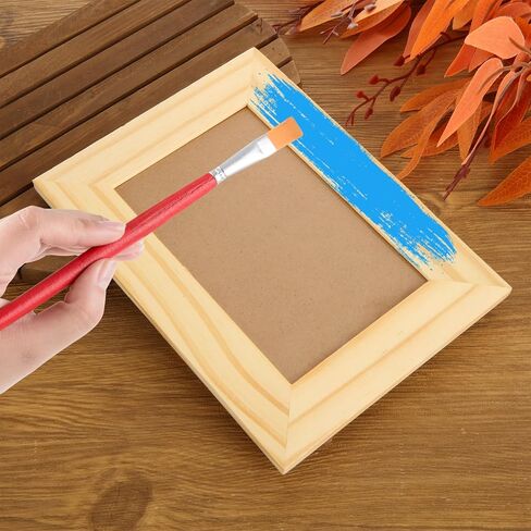 12PCS Wooden Picture Frame for Crafts 4x6 Wooden Frame Unfinished Wood Frames Bulk Solid Wood Picture Frames Wood Frames for Photos Postcard Photo Frames Displays in Saudi Arabia