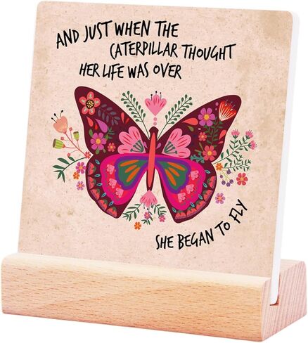 Inspirational Office Desk Decor for Women Girls,Strong Beautiful Loved Ceramic Plaque Sign for Office Desk Decor,Positive Gifts for Boss Colleague in Saudi Arabia