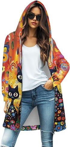 Women Zip Up Hoodies Long Sleeve Lightweight Hooded Sweatshirt Oversized Fall Winter Jacket with Pockets Plus Size in Saudi Arabia