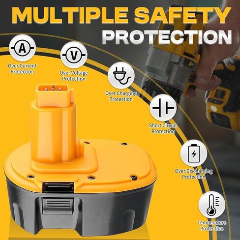 Replace for Dewalt 12V 5.0Ah Battery DCB120 Lithium Ion Replacement Battery for Dewalt 12V Max DCB123 DCB127 Cordless Power Tools in Kuwait