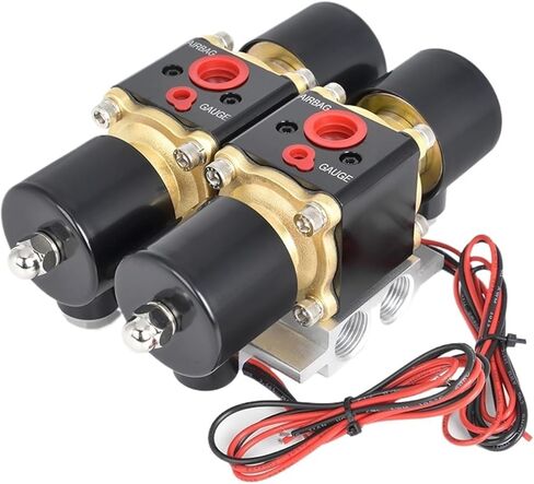 العالمي DC12V 200PSI الهواء الدراجات محطة مزدوجة صمام الملف اللولبي المنوع تعليق السيارات in Kuwait