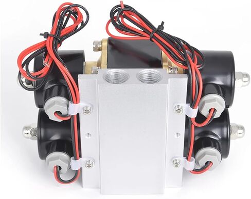 العالمي DC12V 200PSI الهواء الدراجات محطة مزدوجة صمام الملف اللولبي المنوع تعليق السيارات in Kuwait