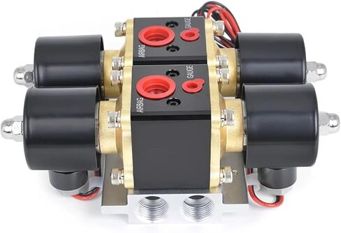 العالمي DC12V 200PSI الهواء الدراجات محطة مزدوجة صمام الملف اللولبي المنوع تعليق السيارات in Kuwait