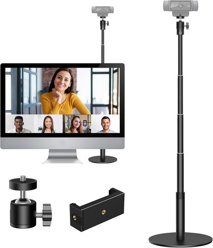 InnoGear webCam Stand Suspension Boom مقص ذراع حامل لـ Logitech WebCam BRIO C920 C920S C922 C922x C925e C930 C930e 1/4"-3/8" و 3/8" برغي لـ Blue Yeti Snowball نانو وغيرها من ميكتي اس in Kuwait