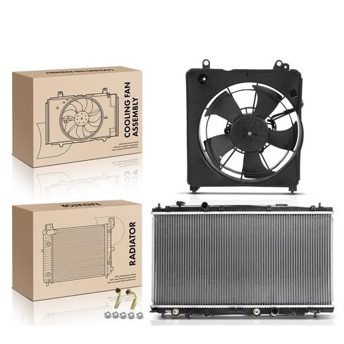 Replacement Parts for Radiator&Single Cooling Fan w/Shroud Assembly Kit for Honda Fit 09-13 L4 1.5L Mod-A58PP-41015 in Saudi Arabia