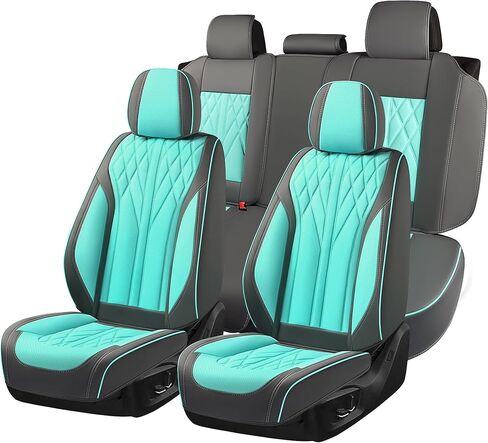 Car Seat Covers Full Set Cover Car Seat Cushion Waterproof Luxury Auto Seat Covers Seat Cover Car Seat Protector Fit for Most Cars (Hot Pink-Black) in Saudi Arabia