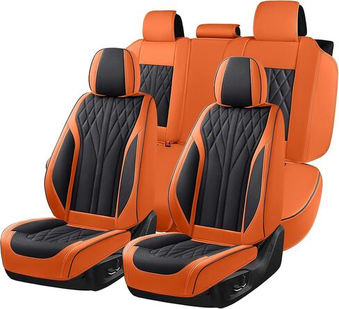 Car Seat Covers Full Set Cover Car Seat Cushion Waterproof Luxury Auto Seat Covers Seat Cover Car Seat Protector Fit for Most Cars (Hot Pink-Black) in Saudi Arabia