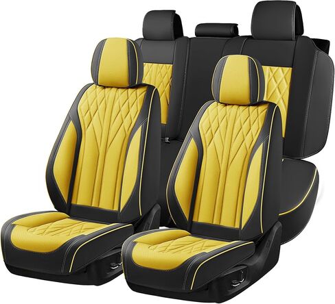 Car Seat Covers Full Set Cover Car Seat Cushion Waterproof Luxury Auto Seat Covers Seat Cover Car Seat Protector Fit for Most Cars (Hot Pink-Black) in Saudi Arabia