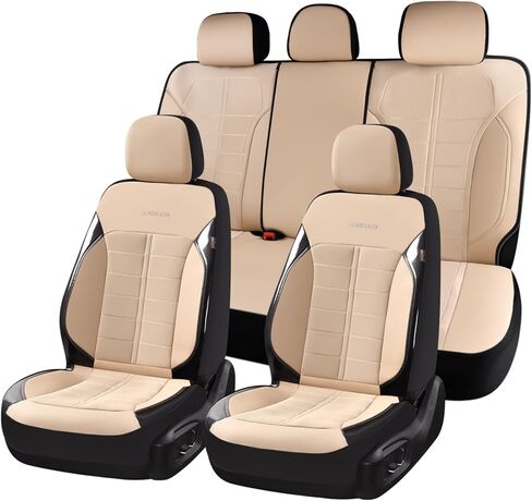 Coverado 3D Air Mesh Car Seat Cover Full Set, Sports Carbon Fiber Design, Breathable Seat Protectors Airbag Compatible Comfort Universal for Most Cars, Van,Trucks, SUV, Black&Purple in Kuwait