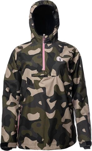 Gator Waders Womens 1/2 Zip Bog Hoodie - Waterproof Windproof Hunting & Offroad Wader Jacket, Comfortable Coral Fleece Lining in Saudi Arabia