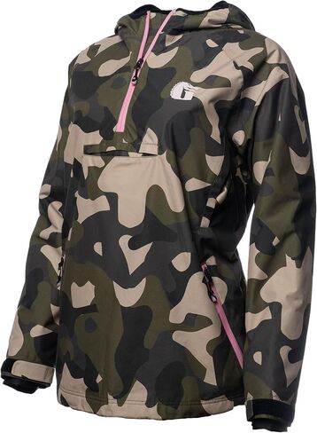 Gator Waders Womens 1/2 Zip Bog Hoodie - Waterproof Windproof Hunting & Offroad Wader Jacket, Comfortable Coral Fleece Lining in Saudi Arabia