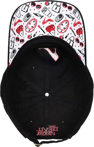 The Devil Wears Prada Baseball Cap, Embroidered Red Stiletto Pitchfork Logo Cap, Adjustable Strapback, Curved Brim Dad Hat, Black in Saudi Arabia