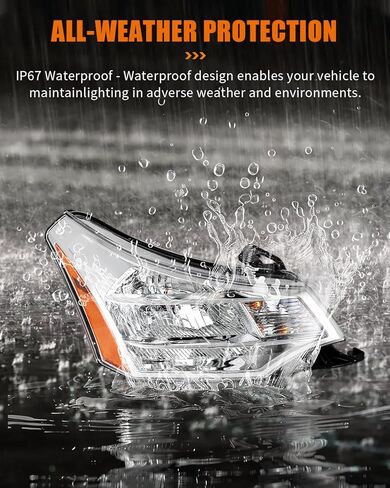 2 قطعة مجموعة المصابيح الأمامية لفورد التركيز 2008-2011 كروم الإسكان واضح عدسة العنبر عاكس استبدال S4Z13008F-يتم تضمين المصابيح in Kuwait