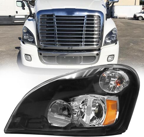 aostirmotor LED Headlights Assembly Compatible with 2008-2017 Freightliner Cascadia, Black Housing Driver side in Kuwait